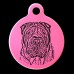 Shar Pei Engraved 31mm Large Round Pet Dog ID Tag